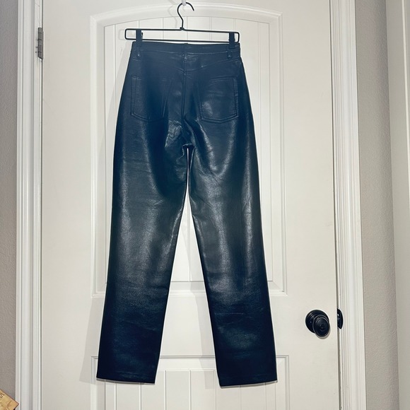 Aritzia Wilfred | Vegan Faux Leather Pants Straight‎ Leg | Women's 2 - Picture 4 of 13